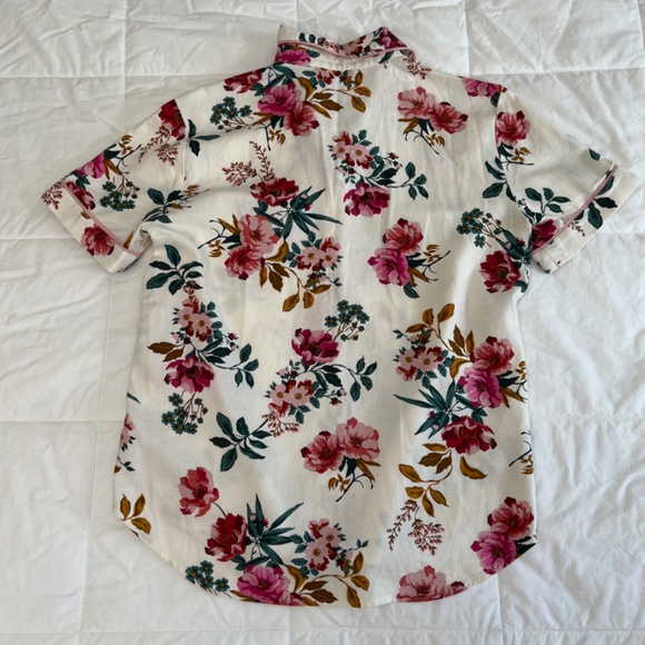 💕🌿🌺 LOFT White and Pink Floral Pajamas Size Small 💕🌿🌺 - Picture 8 of 14